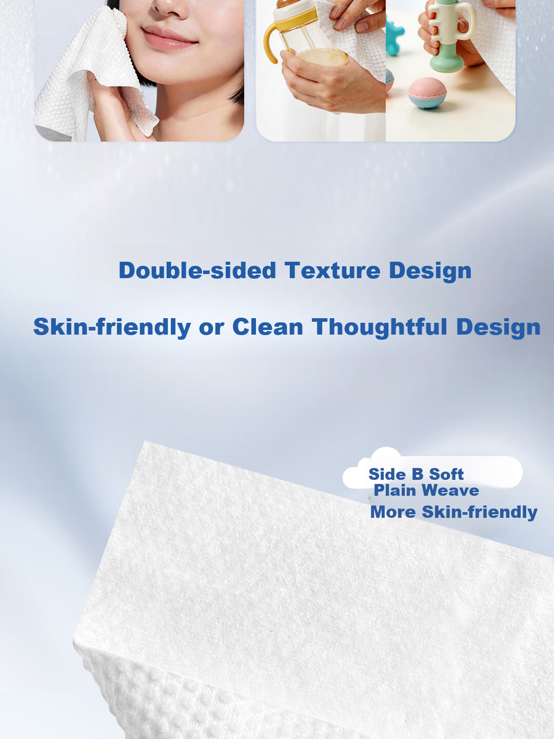 Dexter Facial Tissues 160 Sheets x 2 Packs Hanging Cloud Soft Skin Soft Towels Easy to Pull Baby Safe Extra Large and Thick 7