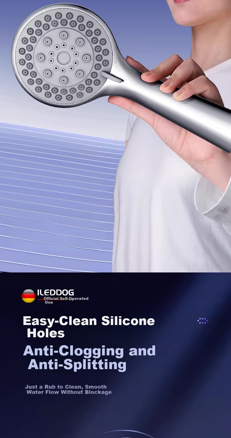 ILeddog [Germany] High-Pressure Shower Head Multi-Function Handheld Shower Set DJ119 9