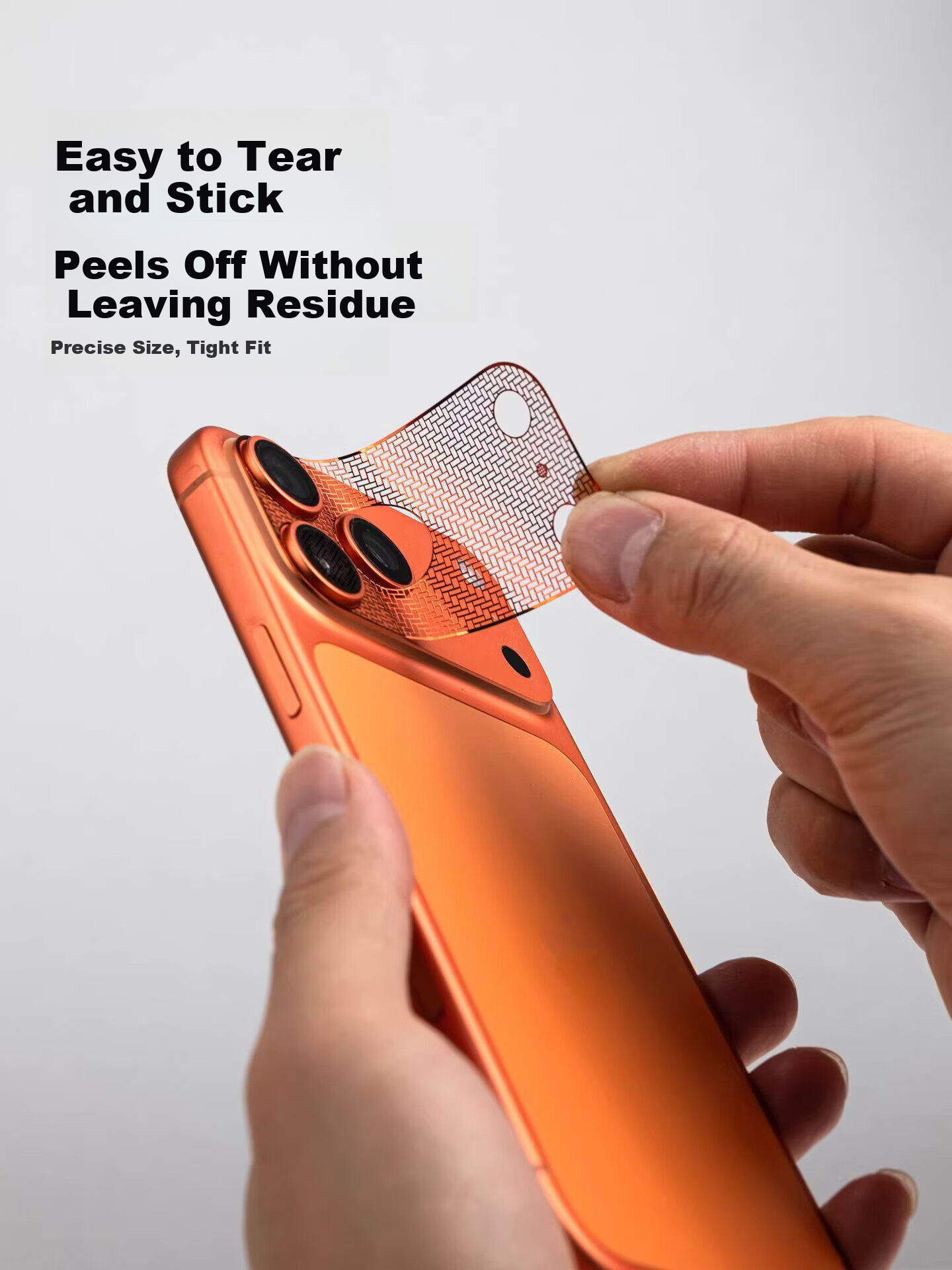 Fly Planet Ultra-Thin Base Film [No Bulge] Compatible with Apple iPhone 17 Pro Lens Protector iPhone 17 Pro Base Film Metal Hollow Heat Dissipation Scratch-Resistant Camera Protector - Star Orange 3