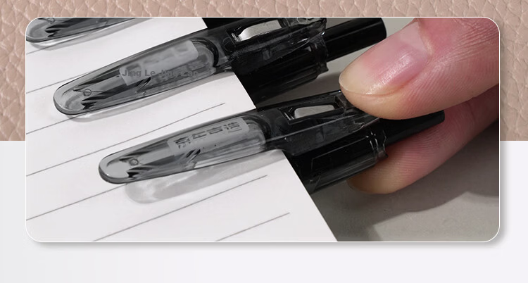 JD Jingdong Jingzao Mist Touch Retractable Gel Pen Student Exam Practice Signature Pen Black 12-Pack JD15-01 6