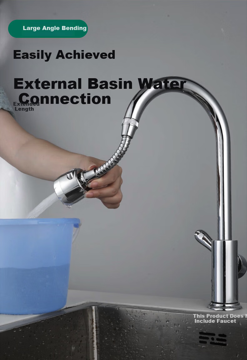HSPA Kitchen Universal Faucet Extender, Rotating Anti-Splash Head for Bathroom, Multifunctional Extender Aerator 5221 7