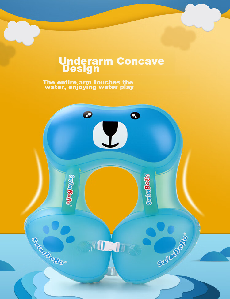 Kingpou Baby Swim Ring, Infant Armpit Ring, Children's Swimming Ring, Home-Use Kids Armpit Float Ring BO1022S 1