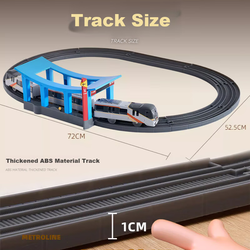 Yixuan Toys Guangzhou Metro Line 11 Alloy Electric Subway Train Toy Children's Train Track High-Speed Rail for Boys 8