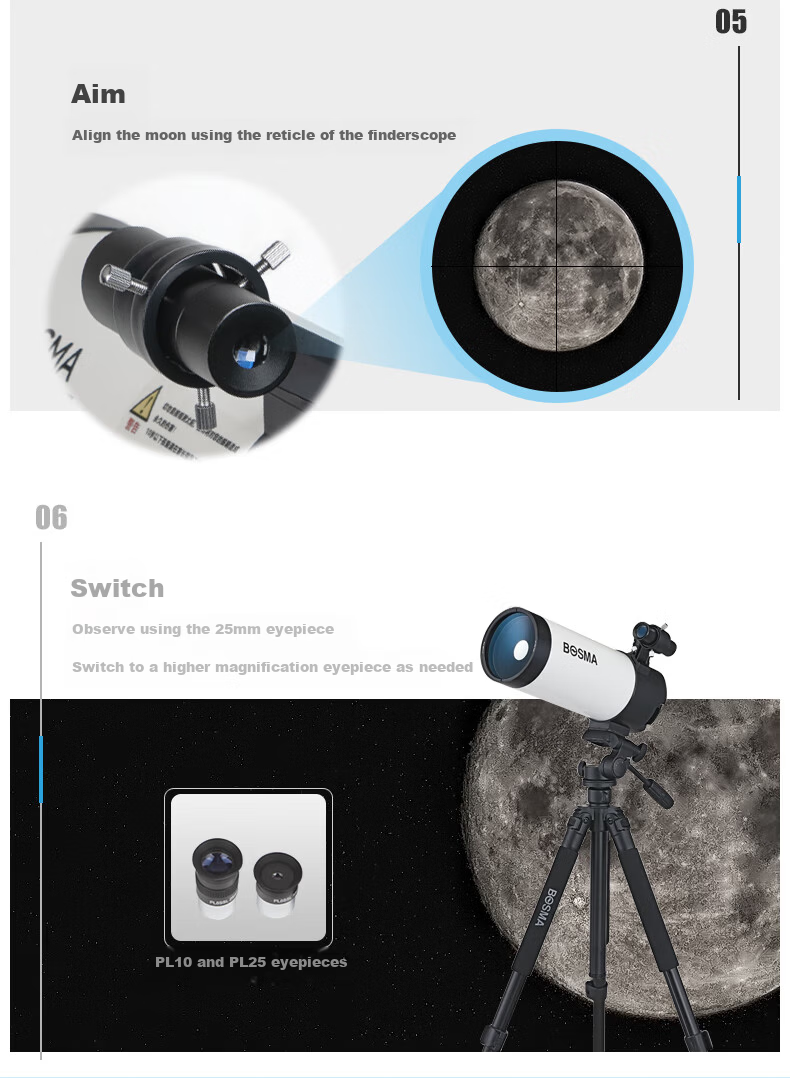 Borg Crown Astronomical Telescope Mak102/1400 High-Power HD Professional Stargazing Large Aperture 11