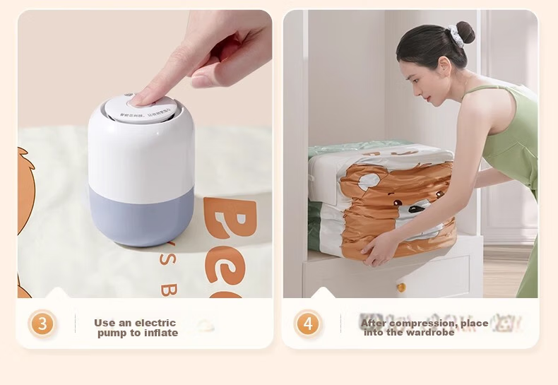 Ontu Vacuum Compression Storage Bag Electric Air Pump for Quilts Clothes Down Jackets Sealed No-Pump Organizing Bag 13