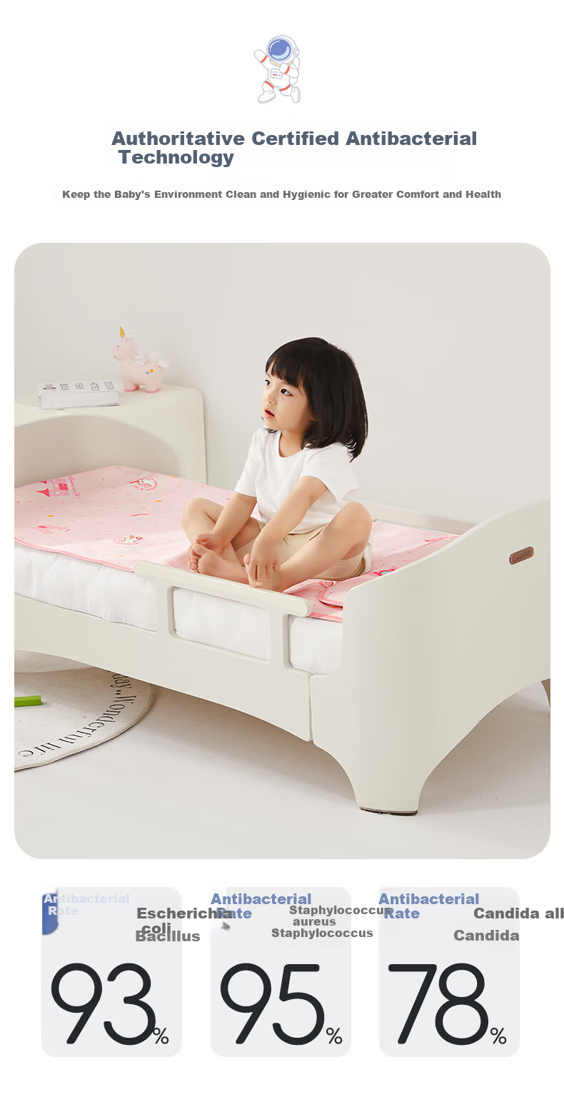 MERCURY Kids Rainforest Sound Baby Cooling Mat Ice Silk Baby Crib Washable (Antibacterial Cooling) 65cm×120cm 8