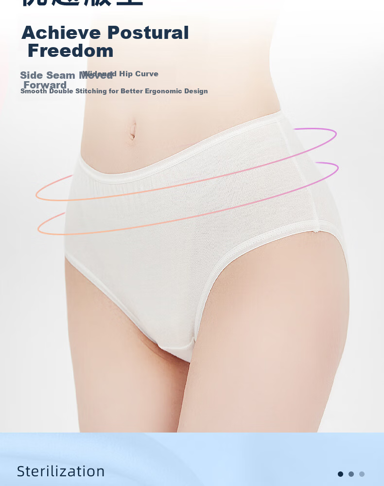 Aimer Disposable Men's Triangle Underwear [4-Pack] Wash-Free Sterile Travel Underwear Gray 185 9