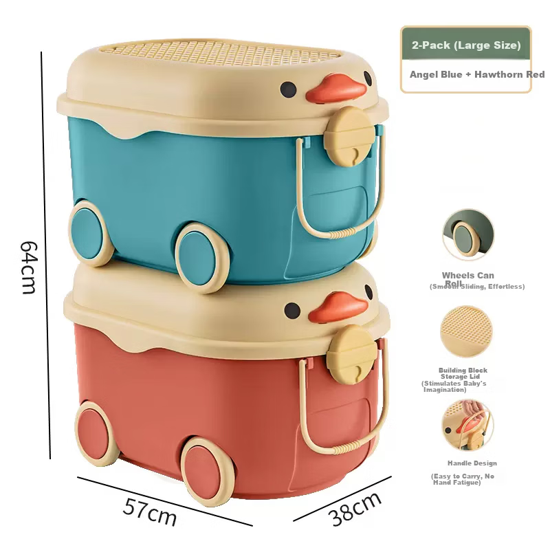 OLA XIANG Children's Toy Storage Box Large Capacity Plastic Household Organizer Snack Storage Container Baby Clothes Storage Box