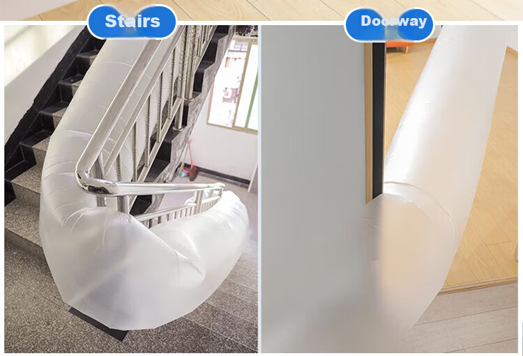 Kerrier Air Conditioner Airflow Guide Bag with Tape, Universal Plastic Air Conditioner Airflow Duct, Wind Guide Device for Cooling and Heating, 16m x 50cm + Tape 2