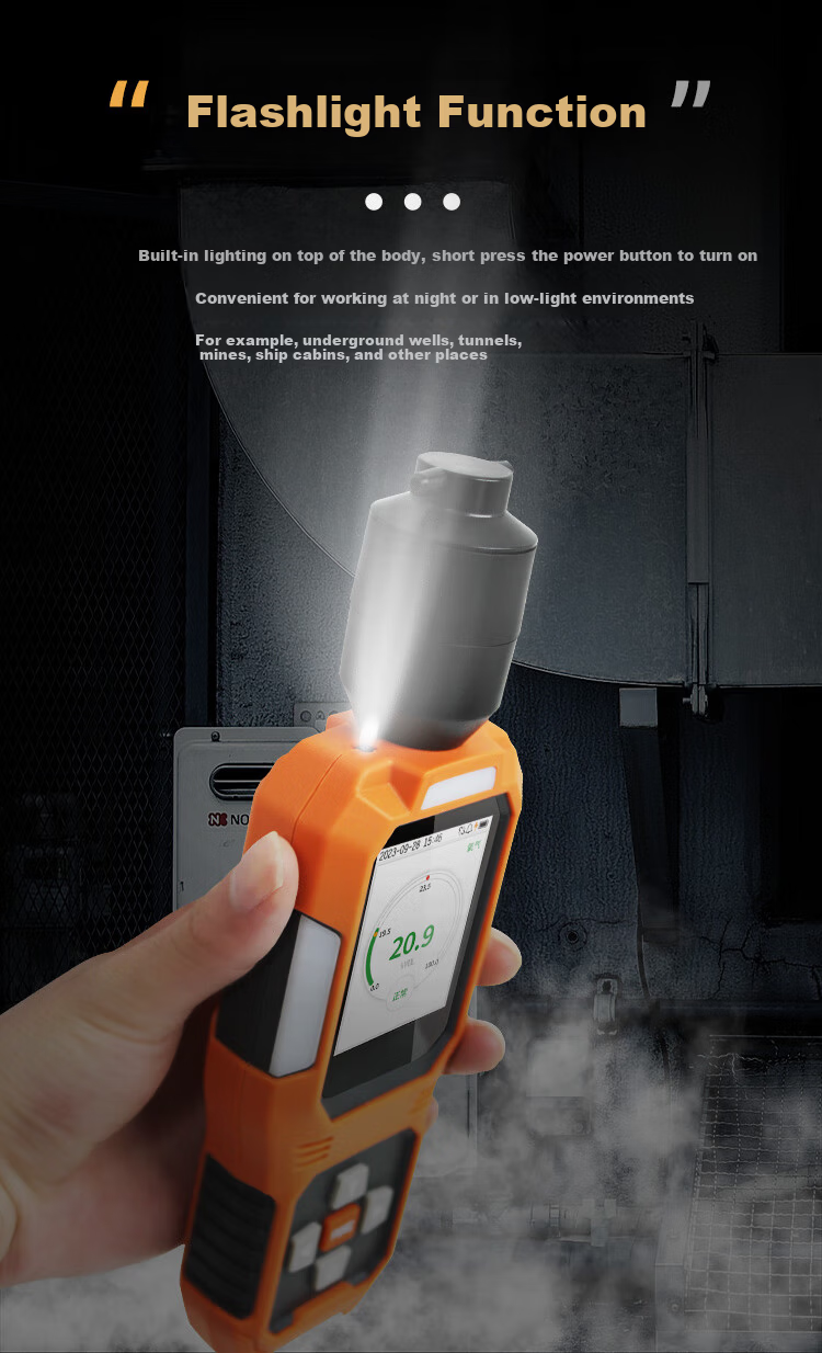 Aikosi Portable Oxygen Gas Detector Alarm O2 Concentration Tester Large Range 0-100% VOL Oxygen Meter 9
