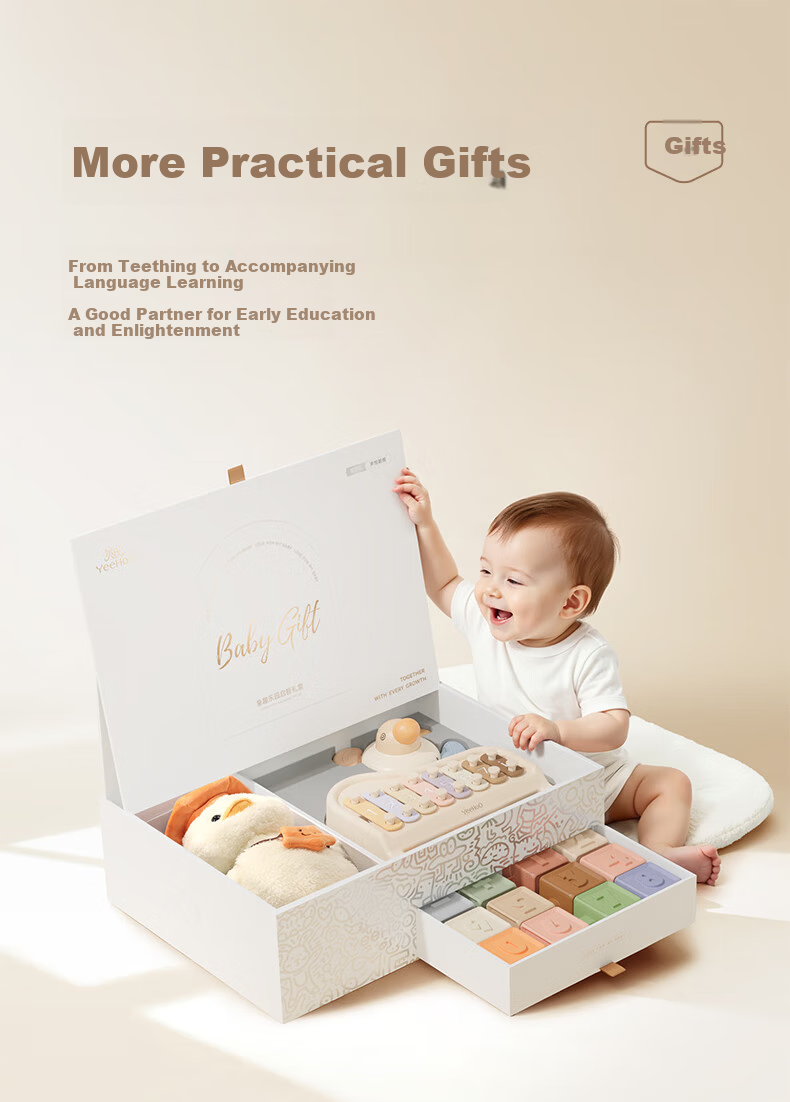 YEEHOO First Birthday Gift Box Baby Toys 0-1 Year Old Birthday Present Soothing Plush High-Quality Newborn Supplies 3