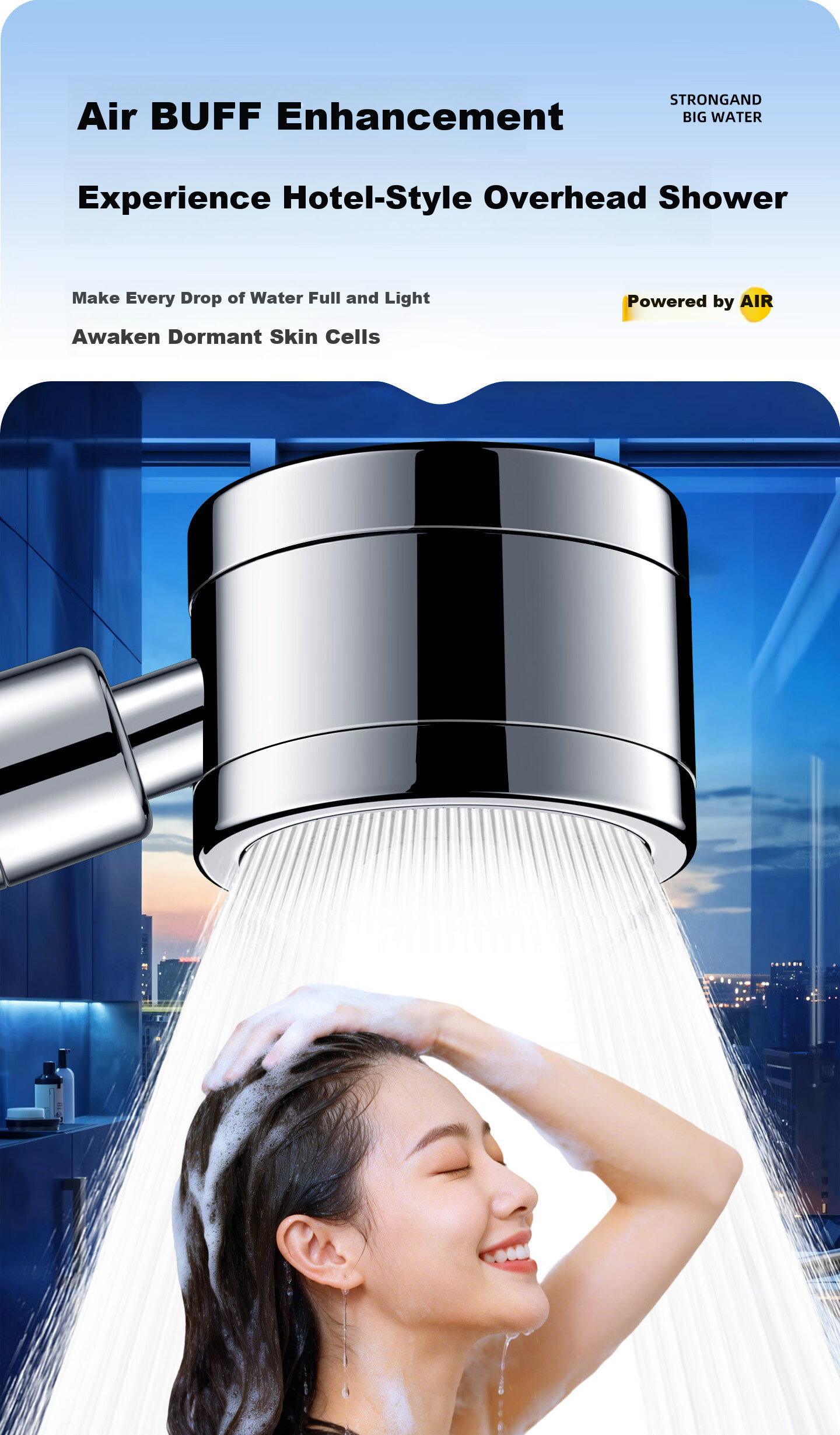 WUZORY [Germany] High-Pressure Shower Head Set Multifunctional Handheld Bathroom Shower Sprayer 9