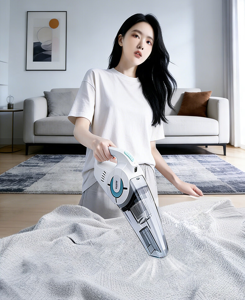 Aucma Car Vacuum Cleaner 600ml Dustbin Wireless Handheld High Suction Portable Mini Multi-functional Nozzle Powerful Dust Removal for Car Home Desktop Keyboard Cleaning 13