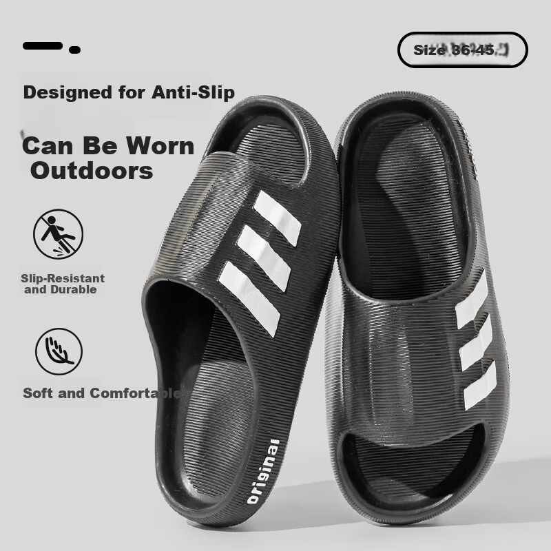 Gojaman Men's Summer EVA Slippers Odor-Resistant Non-Slip Home Bathroom Outdoor Soft Comfortable Sandals