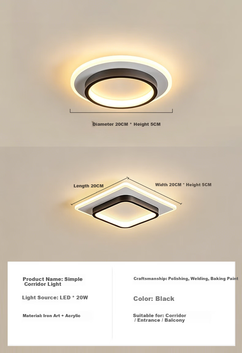 Dengling Ultra-thin LED Corridor Ceiling Light Modern Minimalist Nordic Cloakroom Popular Entrance Balcony Hallway Light 14