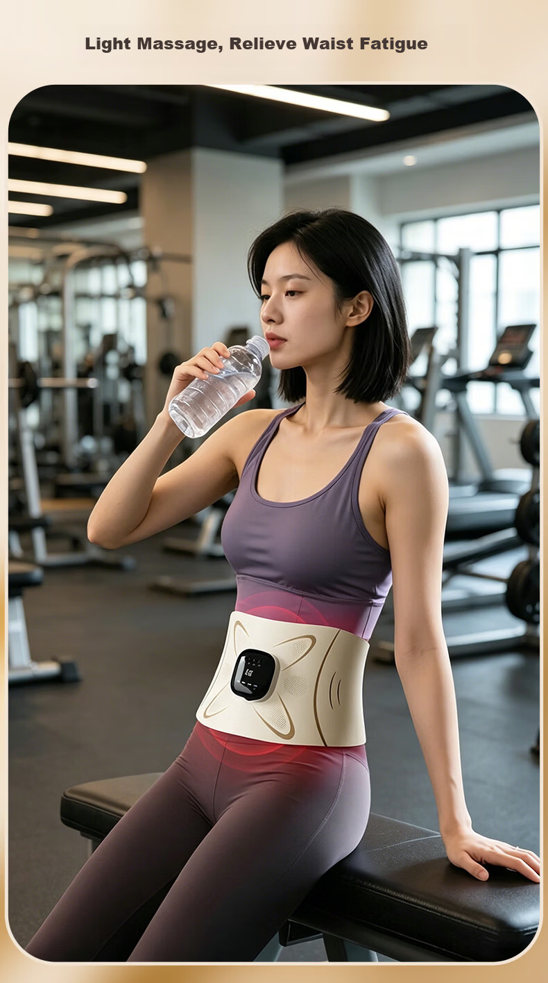 Aijiaoshou Pulse Waist Belt Lumbar Massager Heating Waist Massager Warm Palace Menstrual Relief Waist Abdomen Back Heat Therapy Support Belt Lumbar Muscle Strain Relief Birthday Gift for Parents Men a 9