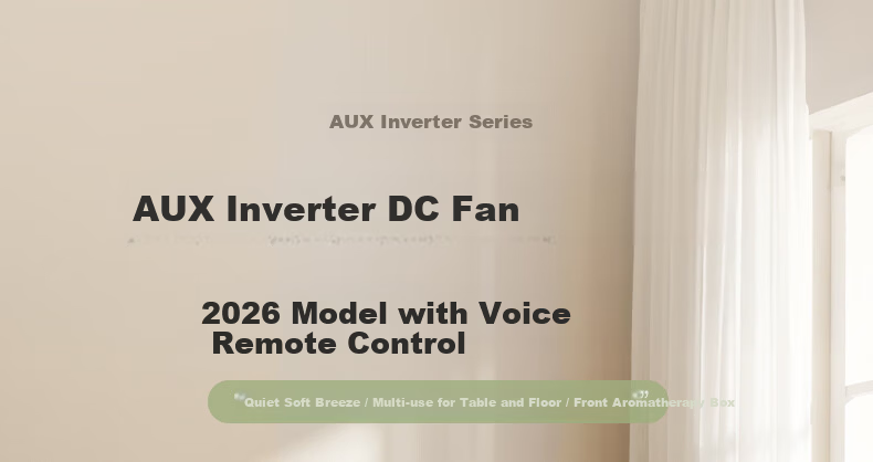 AUX DC Inverter Floor Fan Smart Voice Remote Control Quiet Bedroom Stand and Table Fan with Built-in Aromatherapy Box FS30-2501R 1