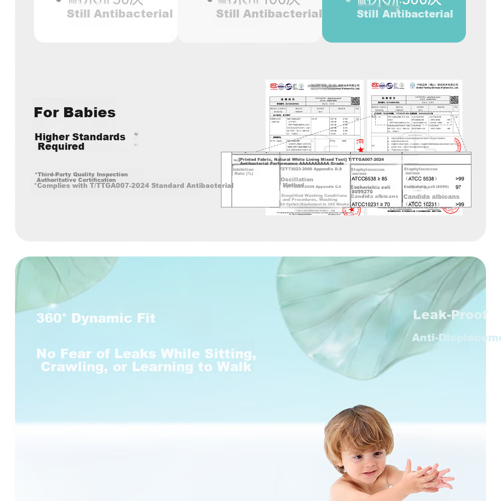 Betis Potty Training Pants Baby Diaper Waterproof Washable Baby Toilet Training Pants Size 110 2-Pack Sweet Rabbit Little Lamb 30