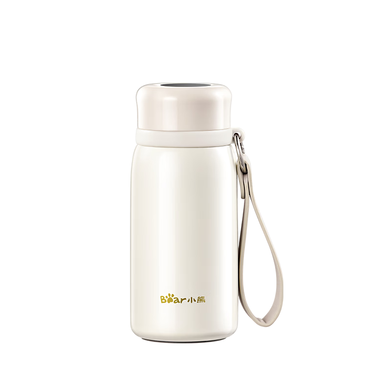 Bear 316 Stainless Steel Insulated Portable Thermos Cup for Men and Women, Student Beige 320ml