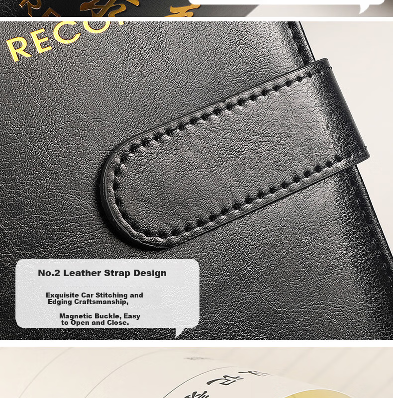 Xuchenwenju Business Meeting Notebook, B5 Leather Cover Soft Notebook, 96 Pages 192 Sheets, Office Meeting Journal, Meeting Minutes Record Book, 18K Work Diary with Customized Logo 10