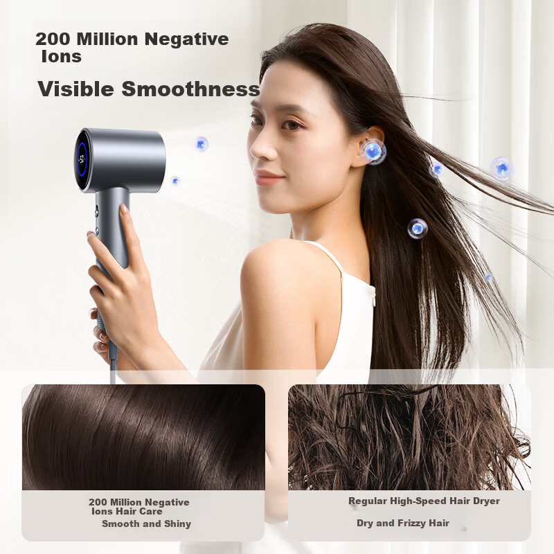 KONKA Swift 2 High-Speed Smart Hair Dryer Portable Home Use Negative Ion Hair Care Powerful Quick-Dry Low Noise Hair Dryer Gift for Birthday and Holidays