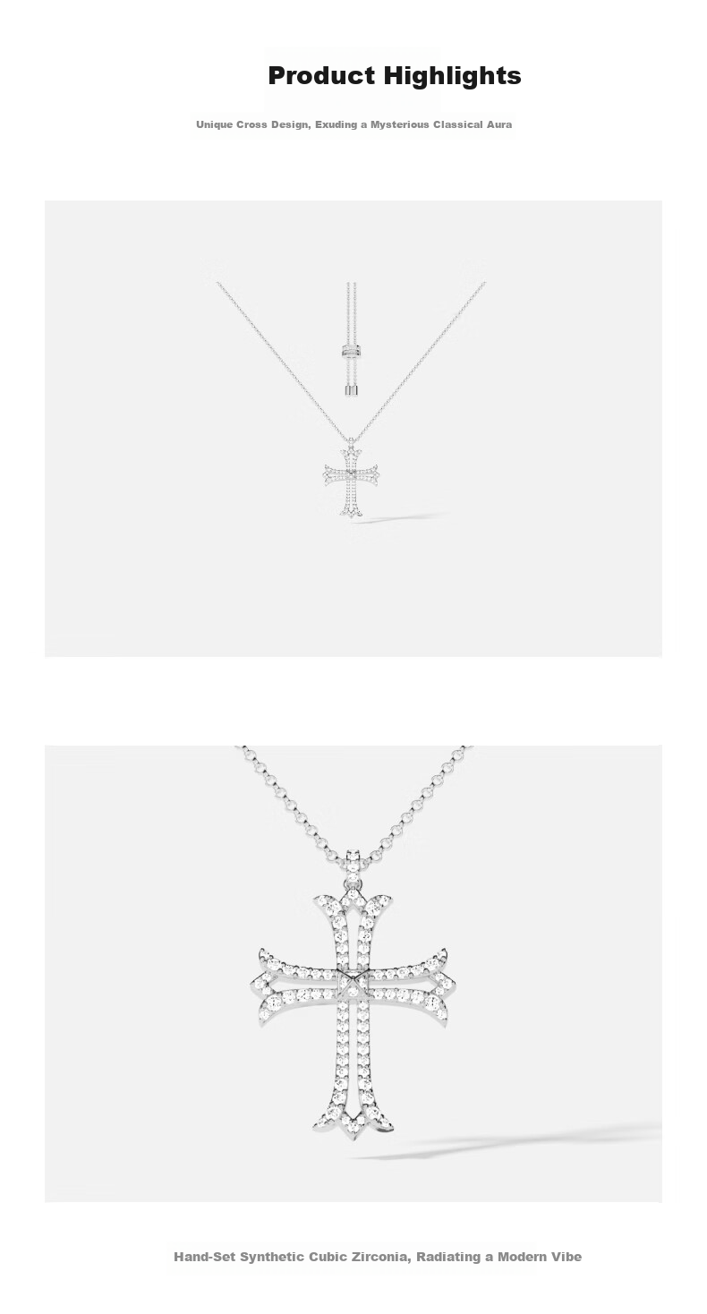 APM Monaco Cross Adjustable Necklace Women's Luxury Gift for Girlfriend Wife Boyfriend Birthday 2