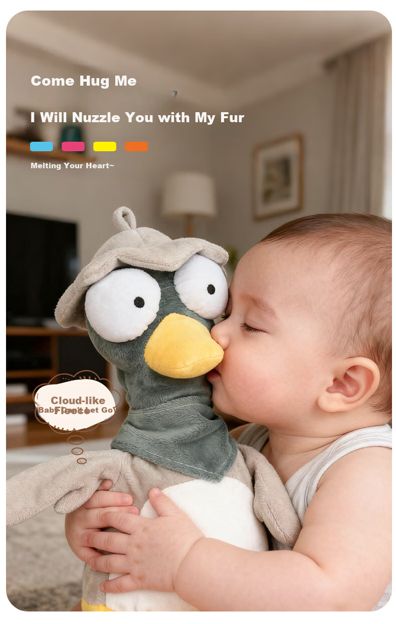 Beingmate Children's Plush Repeating Duck Toy Baby Meeting Gift Soothing Interactive Smart Kids Birthday Present 8