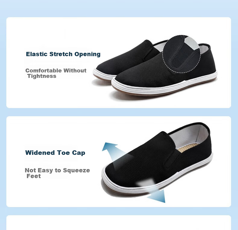 Lifeng Old Beijing Cloth Shoes Men's Genuine Handmade Thousand-Layer Mugwort Odor-Resistant Cowhide Sole Breathable Casual Shoes Black Size 40 12