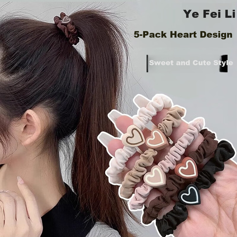 Yefili 10-Pack High Ponytail Hair Ties Wide Seamless Elastic Hair Bands for Women Students High Elastic Hair Accessories