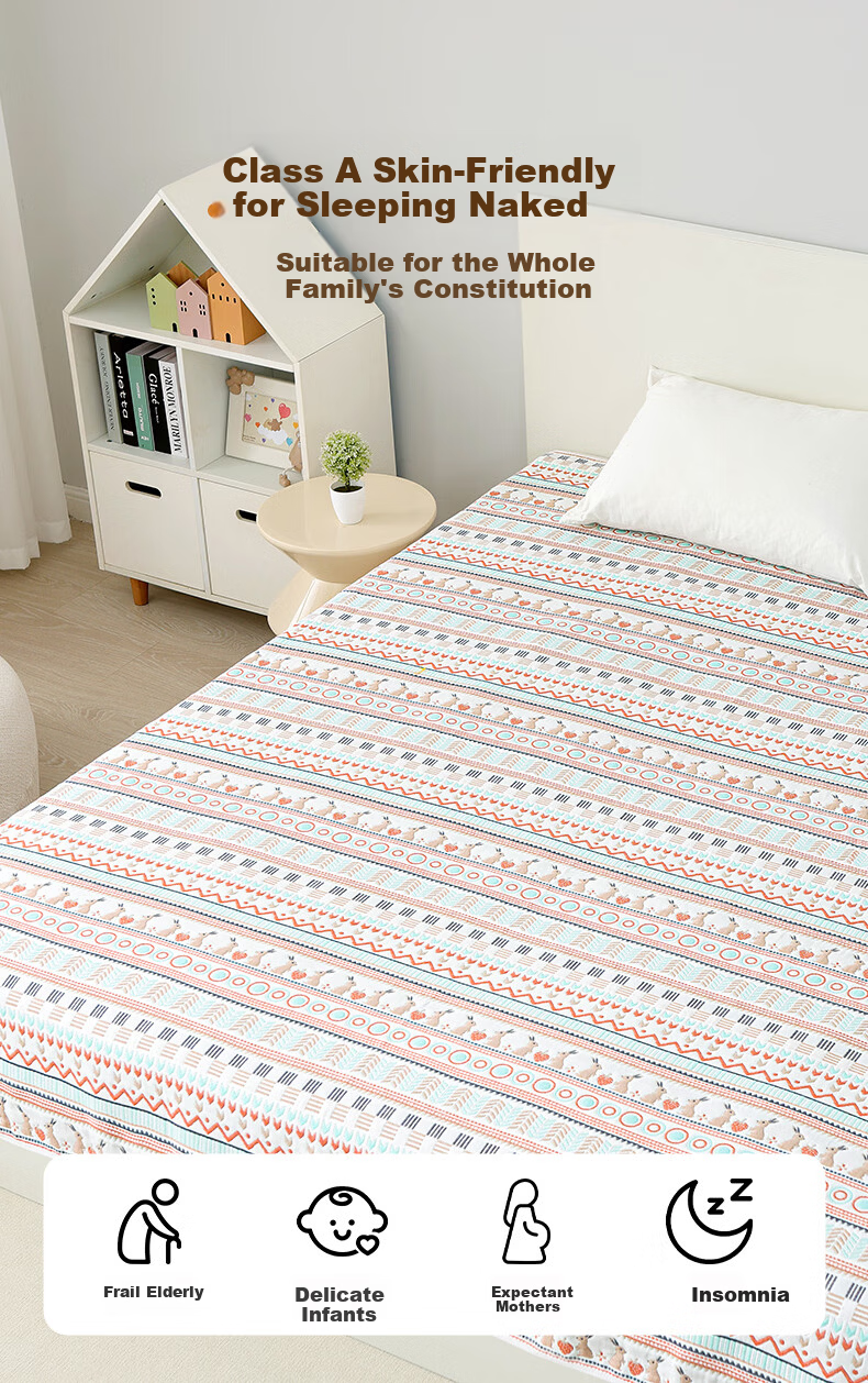 Tongyan Summer 6-Layer Gauze Soft Cooling Mat Baby Crib Sheet Class A Skin-Friendly Breathable Non-Sweat 220*240CM 8