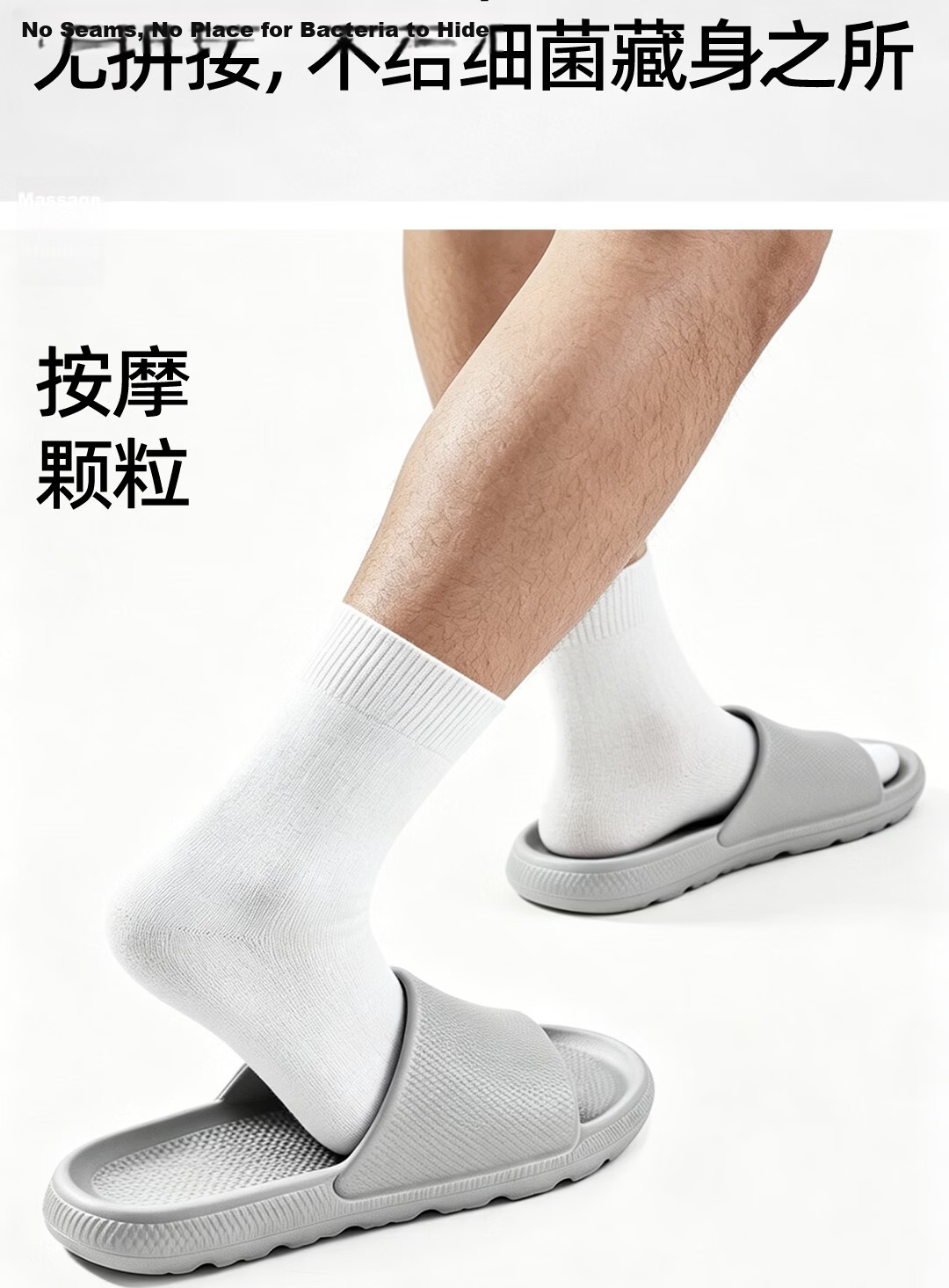 Limi Men's Bathroom Non-Slip Thin Sole Slippers Couple Home Casual Sandals Odor-Resistant Wearable Khaki 4