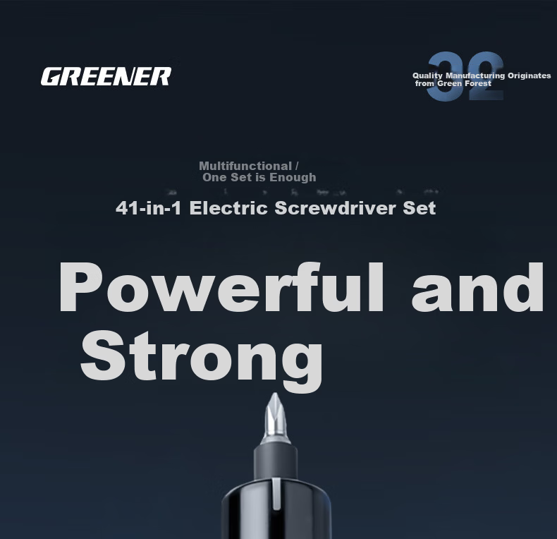 GREENER Magazine-Type Electric Screwdriver 56-Piece Rechargeable Household Mini Cordless Precision Electric Screwdriver Set 1