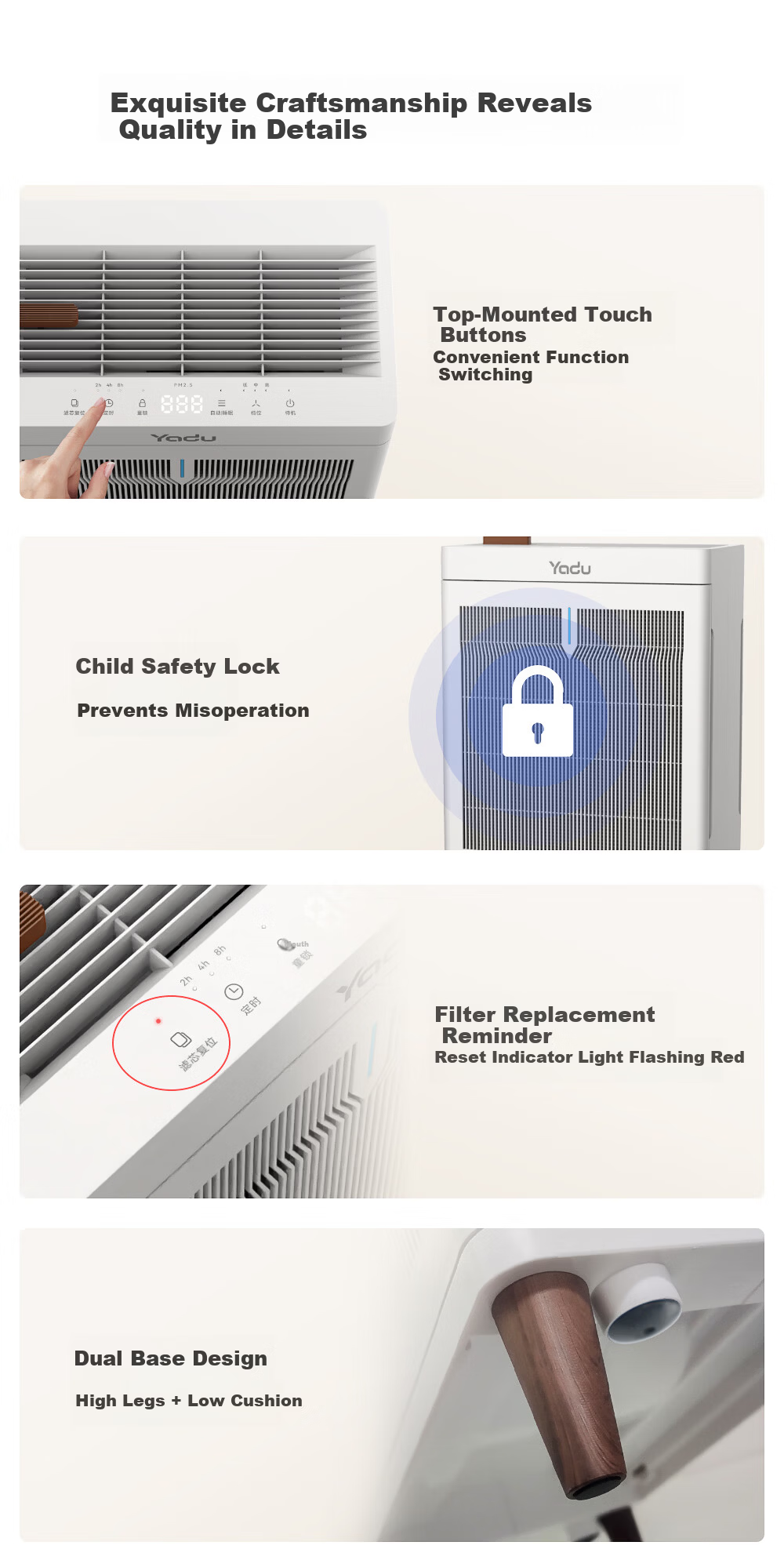 YADU Air Purifier Office Home Air Cleaner Formaldehyde and Smog Removal with Aromatherapy Box KJ320F-X1 14