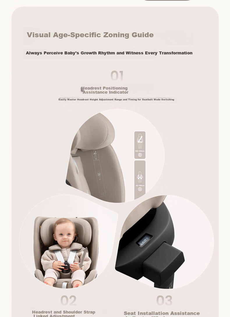 BRITAX New National Standard Growth Knight Air Child Safety Seat 0-7 Years Car Baby Seat i-Size Ventilated Mist Pink 17