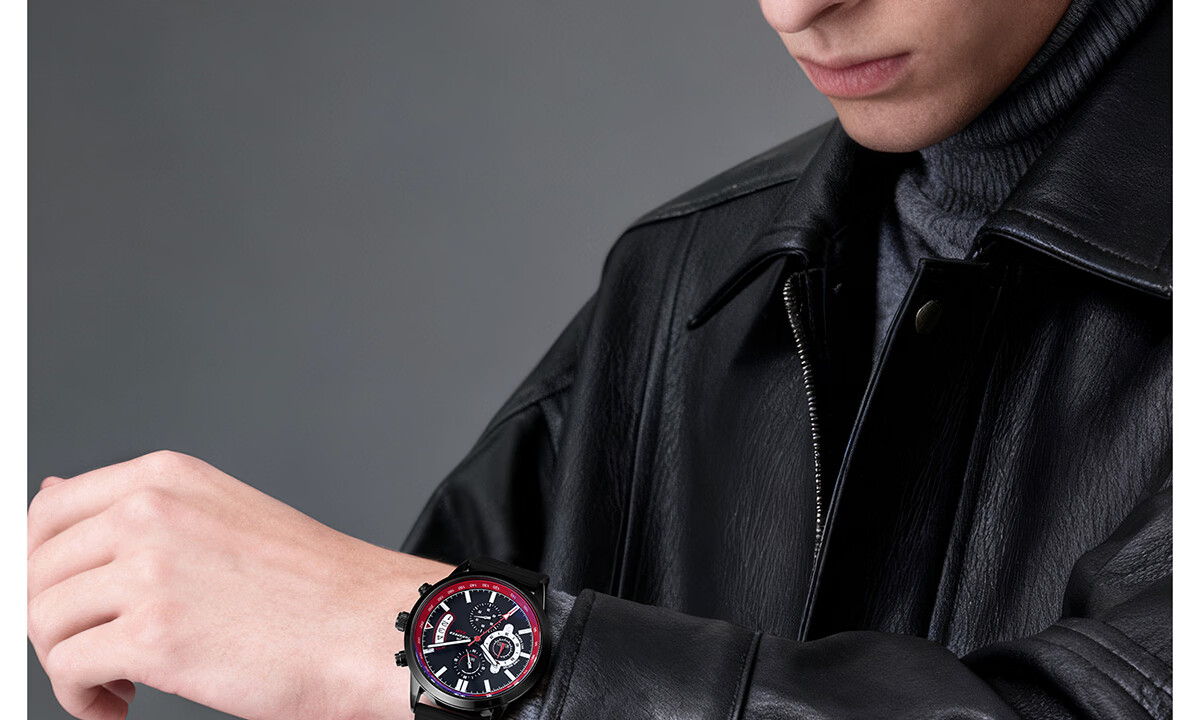 ZGO Men's Watch for Students Mechanical Style Silent Quartz Exam Watch Birthday Gift for 18-Year-Old Boys 30