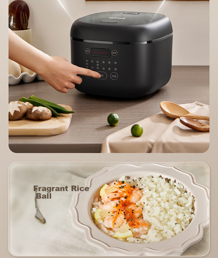 SUPOR 3L Rice Cooker Large Capacity 2-3 People Ceramic Blue Porcelain Inner Pot Multifunctional Electric Cooker Smart Reservation SF30FC1066 7