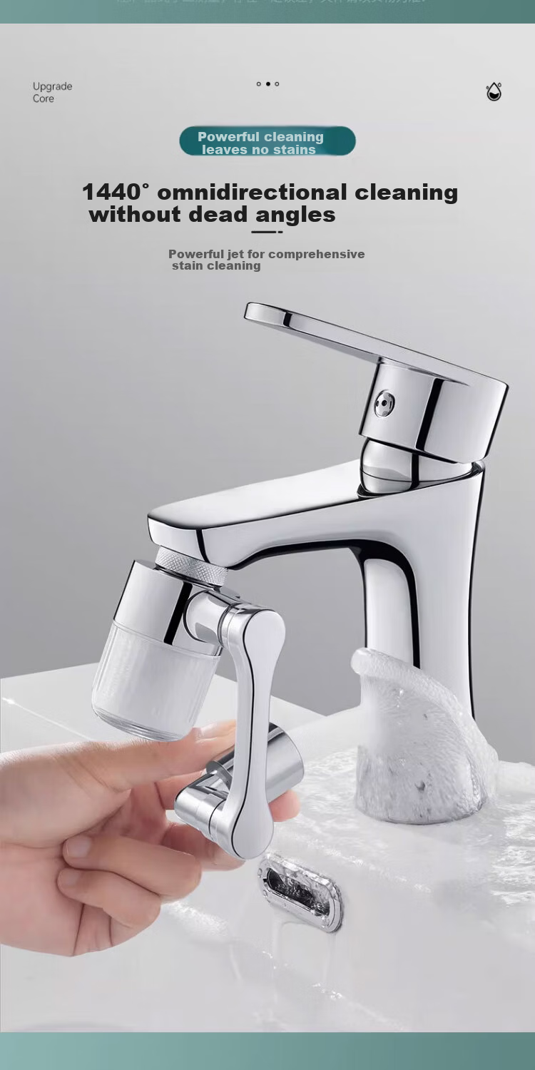 Delr [28 Years Brand] Faucet Extender Bathroom Basin Face Washing Filter Splash-Proof Water Purifier Mechanical Arm Universal Joint 9