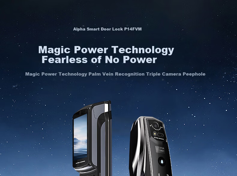 ALPHA AURORA Smart Door Lock P14FVM Upgraded Palm Vein Facial Recognition Password Lock with Free On-site Installation 3