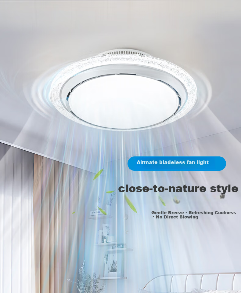 Airmate [With Installation] 360-Degree Ceiling Fan Light Integrated 2026 New Model Bedroom Eye Protection Dining Room Variable Frequency High Wind Power 1
