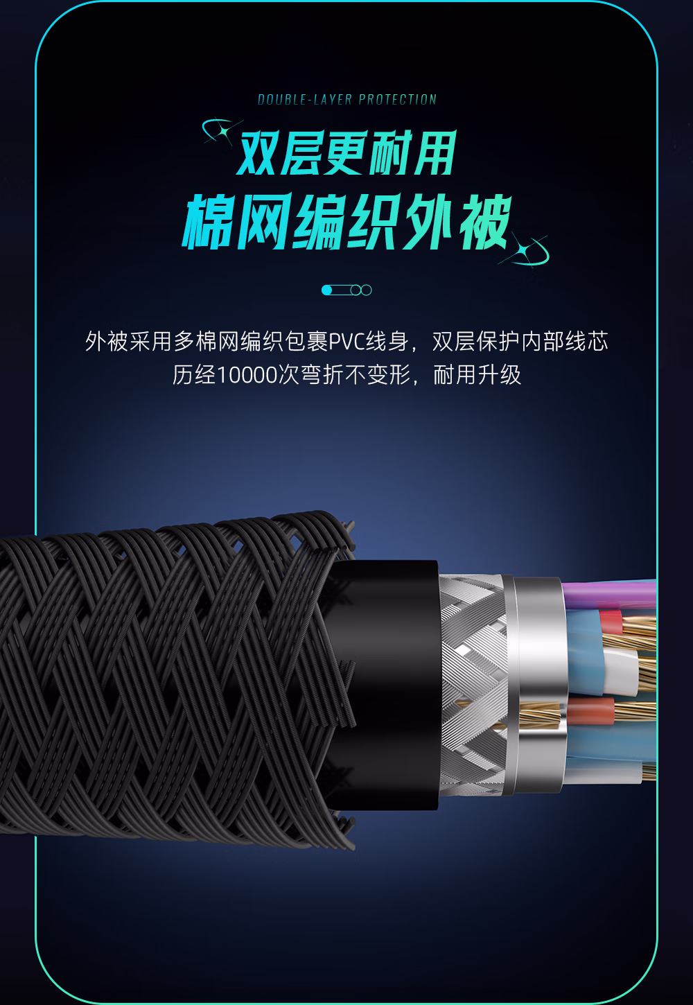 HP HDMI 2.0 High-Speed Cable 4K for TV Set-Top Box Computer Monitor Projector Data Cable DHC-HD01b-XXMHDMI 2.0 Braided - 1.5m 9