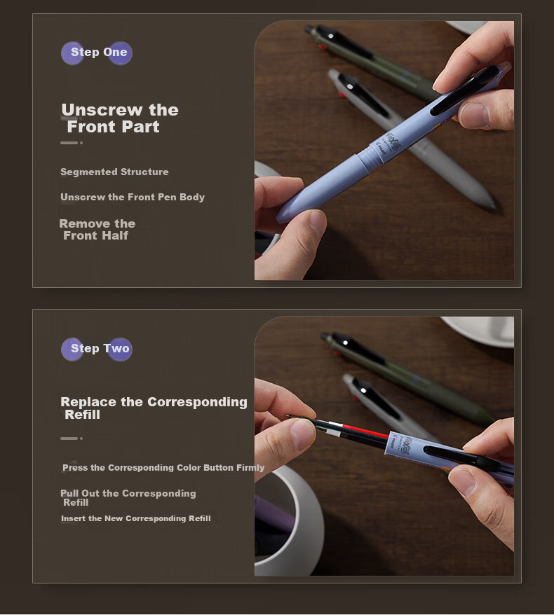PILOT FRIXION BALL SWITCH Multi-Function Erasable Pen 3-Color 0.5 + Ballpoint Pen 0.7 LB31FBS-2-OL Olive Green 16