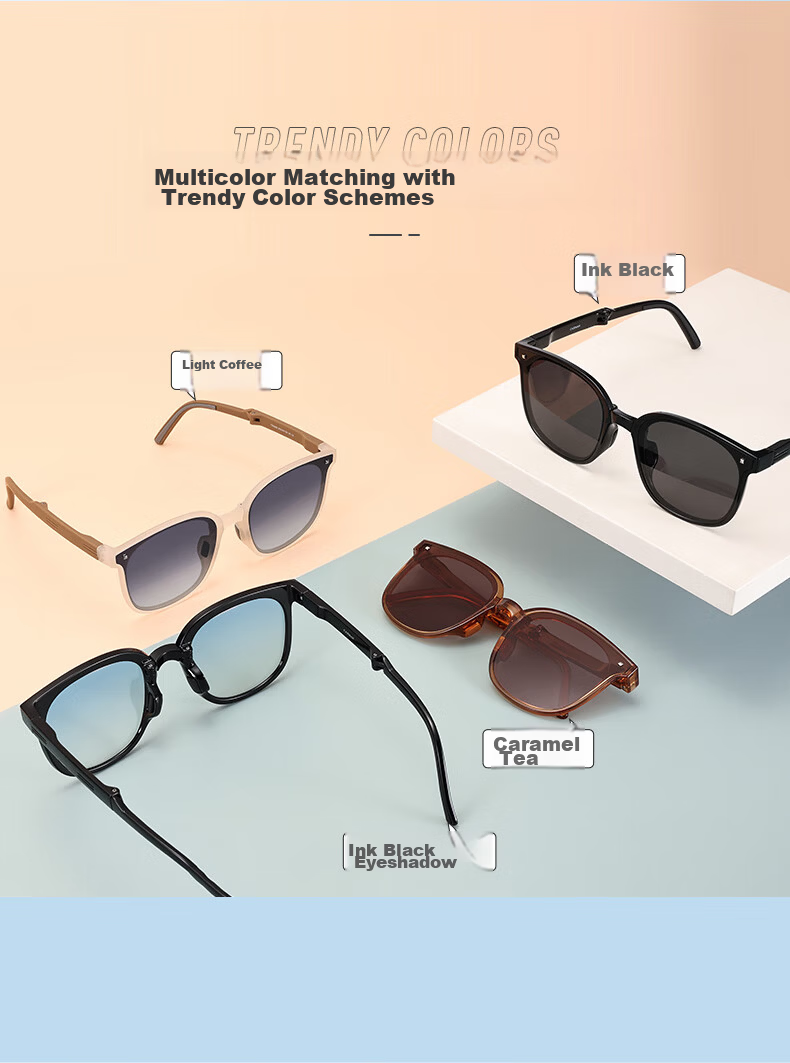 CAXMAN Foldable GM Sunglasses Unisex Nylon HD UV Protection Lightweight Fashion Eyewear 11
