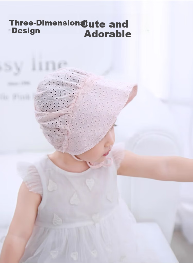 9i9 Baby Princess Style Summer Sun Protection Mesh Breathable Beach Hat for Girls F33 Pink 9