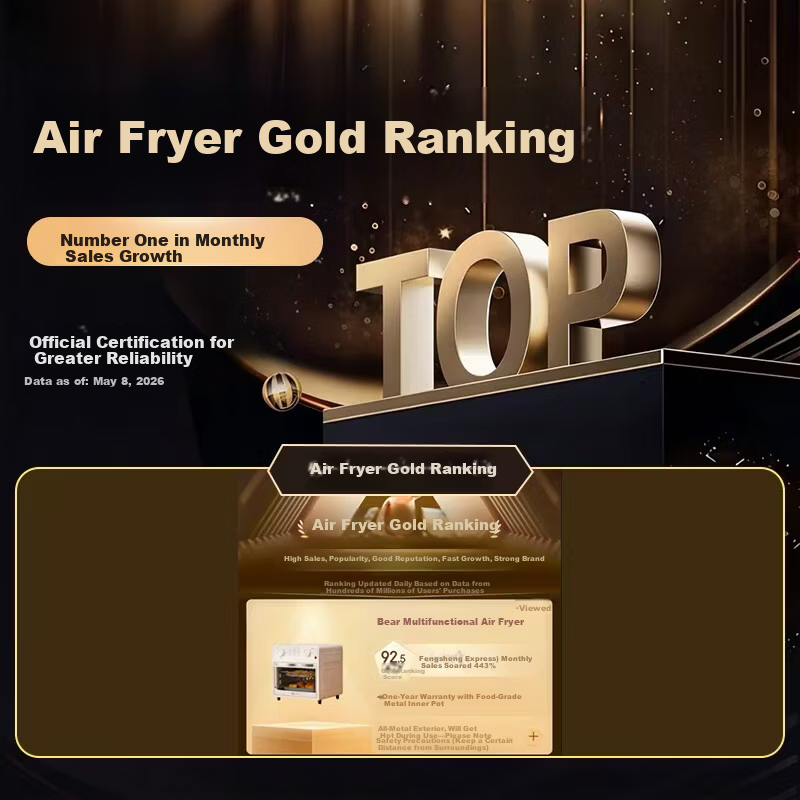 Bear TikTok Upgraded 13L Air Fryer Oven Combo Multifunctional Household Grill Baking Heating Micro-Steam Low-Fat Oil-Less Tender Fry Double Layer