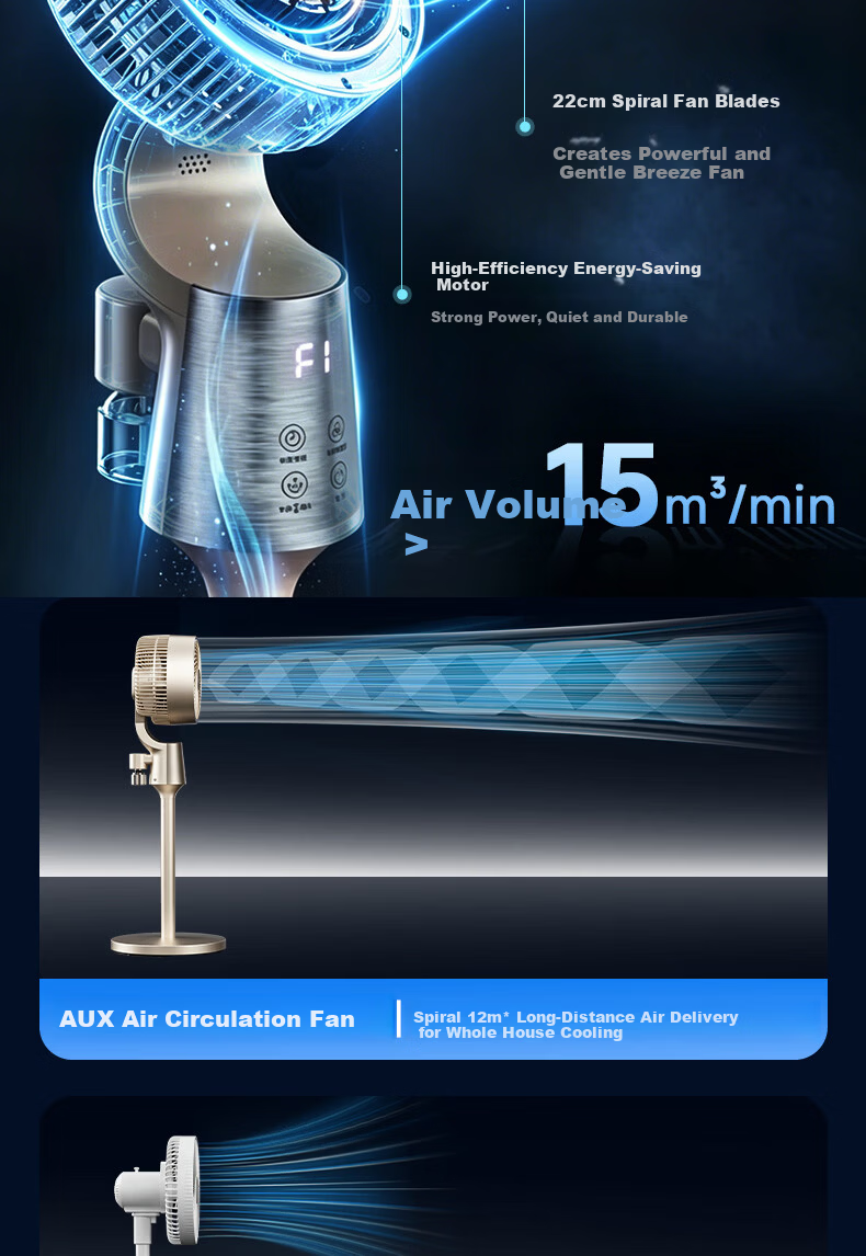 AUX Storm Mosquito Repellent Electric Fan High Wind Power Pedestal Air Circulation Fan Retractable Foldable Electric Fan Bedroom Home 2026 New Mosquito Repellent Fan Price Protection 618 15