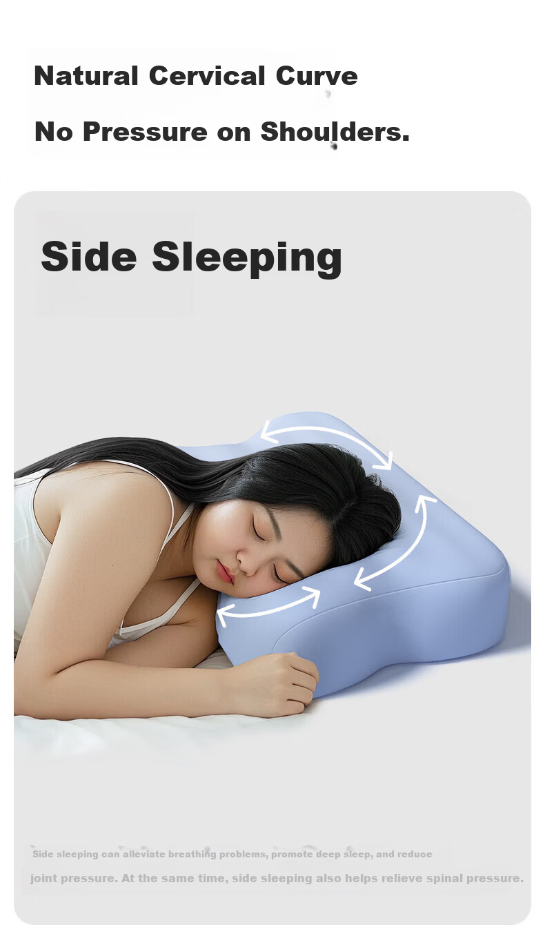 Jingyangao Memory Foam Pillow for Men Fitness Plus Size Elevated Large Neck Support Cervical Pillow for Side Sleep 4
