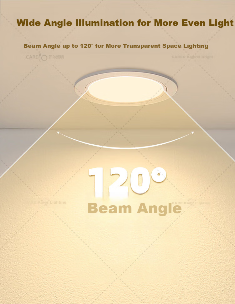 CARE LED Recessed Downlight Ceiling Light Corridor Light 3W 2-inch White Light 6500K Cutout 65±5mm 3