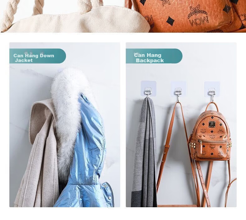 JUQI Wall-Mounted No-Drill Coat Hook for Entryway Door 10