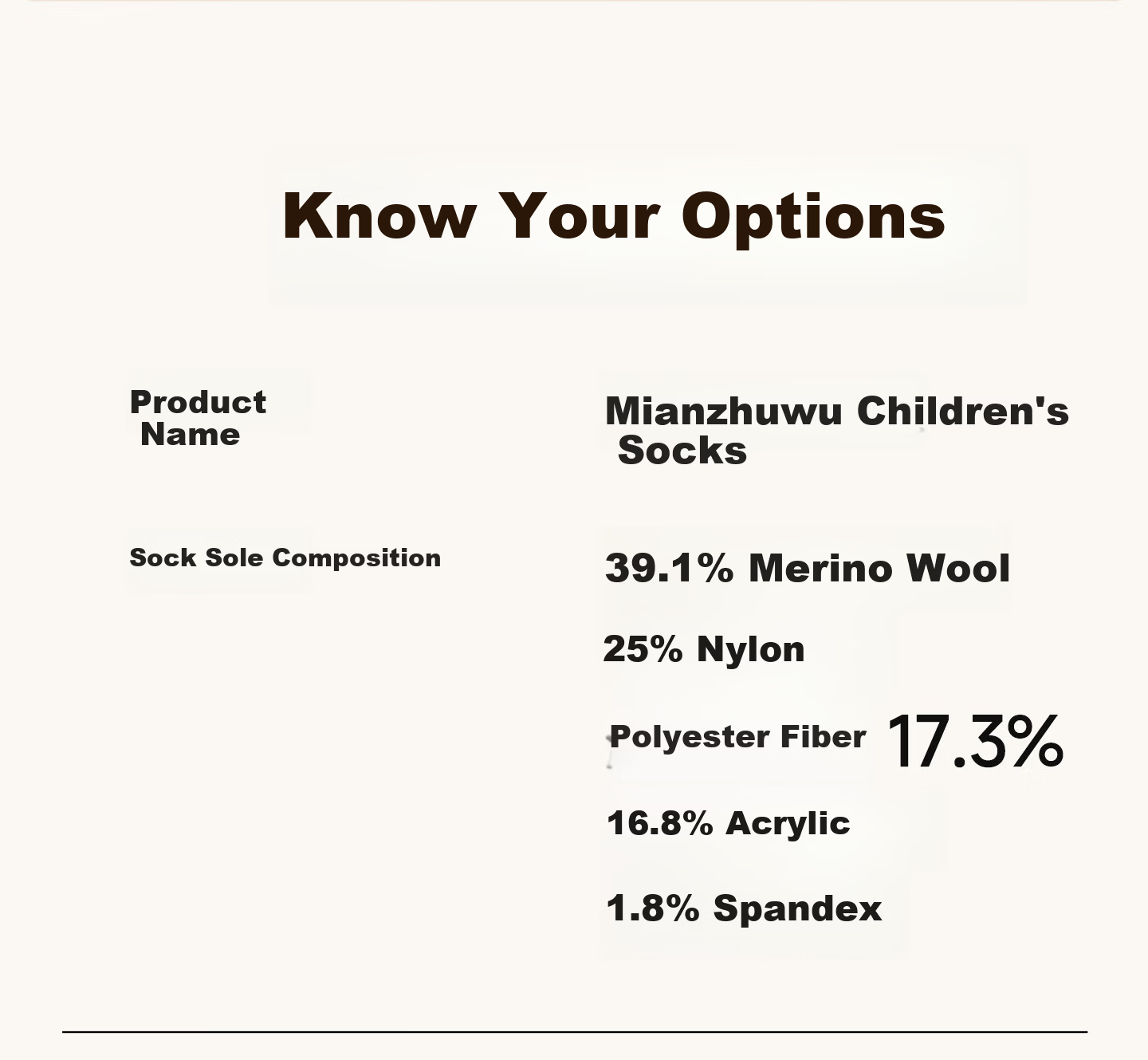 Mianzhu Wool Children's Socks Spring Summer Boys Girls Non-Slip Solid Color Thick Mid-Calf Socks 4 Pairs 26