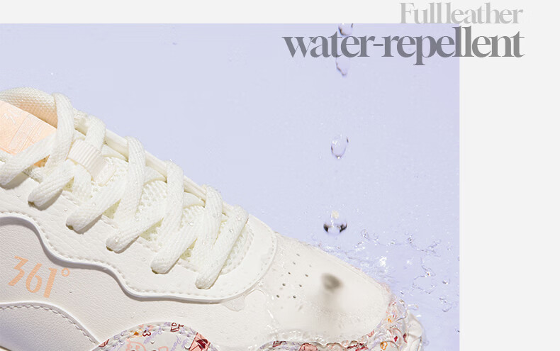 361° Women's Sports Shoes Summer Thin White Shoes Thick Sole Casual Sneakers 682616604F-3 9